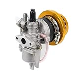 ANNAKETZPW Vergaser Für 47cc 49cc Mini Quad ATV Dirt Pocket Bike Motorrad Langlebiger Motor Carb Vergaser Mit Luftfilter 2-Takt Kraftstofffilter(Yellow)