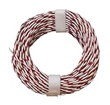 Beli-Beco Kupferlitze 2-adrig verseilt, 2 x 0,04mm², 10 m rot/weiß L2/5/10