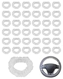 KGDUYC 100pcs Lenkradabdeckung Kunststoff Lenkradbezug Plastik Wiederverwendbar Lenkradhülle Transparent Lenkradschutz für Auto Universal Anti Staub Wasserdicht