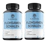 2er Set Flohsamen Schalen Kapseln Hochdosiert Flohsamenschalen 700mg pro Kapsel 2 Mal 120 Stück Ballaststoffe Psyllium Husk Präbiotika Verdauung