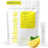 Elektrolyte hochdosiert ohne Zucker | 60 Sachets mit je 1750 MG | Elektrolyte Pulver für Sportler bei Flüssigkeitsverlust | Zitronen-Geschmack