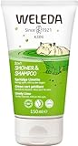 WELEDA Bio Kids 2in1 Shower & Shampoo Spritzige Limette, Naturkosmetik Duschgel und Bodylotion zur schonenden Reinigung von Haut und Haar, geeignet für Kinder ab drei Jahren (1 x 150 ml)