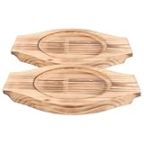 ETHZZLE Wärmedämmkissen 21,5X16X1,7cm aus Robustem Eisen für BBQ Steinschalen und Auflaufformen mit Rutschfesten Füßen für Camping und Küche