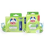 WC-Ente Frische Siegel Vorteilspack, Starter Set (inkl. 1 Nachfüller) und 2 Nachfüller, körbchenloser WC-Reiniger, Limone