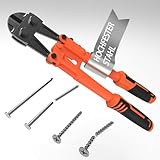 youkzuan Bolzenschneider für Schlösser 315mm | Maximale Öffnungskapazität 15mm | Komfortabler Griff | Kompakter Drahtschneider für Zaun, Stahldraht, kleine Ketten, Schrauben und Nieten