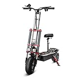 6000W Elektro Scooter für Erwachsene E Scooter E Roller Klappbar Doppelmotor Doppelaufhängung 12 Zoll Motorroller für Pendler 60V 38Ah Lithiumbatterie 200kg Last