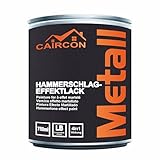 CAIRCON Hammerschlaglack Metallschutzlack 3in1 Hammerschlag Farbe Effektlack Rubinrot 750ml