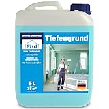 Plid® Tiefengrund bläulich 5L - Grundierung für Beton - Haftgrund für Fassadenfarbe - Vorbereitung für Rollputz & Farbe - Tapetengrund für Rauhfaser - universell einsetzbar - Made in Germany