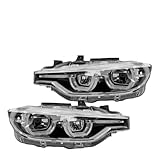 2 Stück Auto-Styling-Scheinwerfer, Kompatibel Mit 3er BMW, Voll-LED-Scheinwerfer 2012–2019 F30 F31, LED-Tagfahrlicht Mit Dynamischen Blinkern(For Xenon,USA Car)