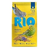 RIO Budgries | 1 kg | Alleinfuttermittel für Wellensittiche | Enthält gesunde Saaten und Getreide | Mit Algen und Calciumgluconat für eine gesunde und ausgewogene Ernährung