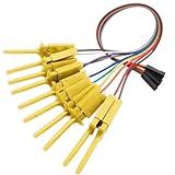 Efficient Logic Analyzer Cable Test Probe, Easy Connection, 10PIN Hook Clip Line Kit (yellow)