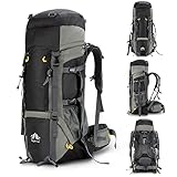 Night Cat Wanderrucksack 70L 90L Rucksack Trekkingrucksack Reiserucksack Herren Damen Atmungsaktiv für Camping Trekking Mountainering Klettern Fahrradreisen