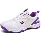 PENXZT Badmintonschuhe Damen Tennisschuhe leichte Hallen- & Fitnessschuhe Atmungstraining Tischtennis Leicht Komfortabel,A,41 EU