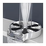 Hochdruckglas Rr - 360° drehbare Düse Tassenreiniger, Spülbeckenzubehör für schnelle & effiziente Reinigung aller Tassentypen, Silber-Finish