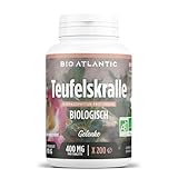 Bio Teufelskralle (Harpagophytum procumbens) Devil's Claw - GELENKE - 1600 mg pro Tag - 200 Tabletten | Premium Naturprodukt & Rein pflanzlich