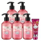 Balea 6er Set: 5 x Flüssigseife Peony & Sandalwood, 3 x 300 ml bietet ein erfrischendes Reinigungserlebnis + Handcreme 30 ml (Limited Edition)