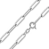 Materia Chain Halskette Silber 925 Damen Ankerkette 55cm lang K23-55cm