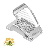 Eierschneider, Eischneidewerkzeug, Eierharfe, Eierteiler Kartoffelschneider, Profi-Eierteiler für runde und ovale Eier Schneiden Silit Gitter 13,5 x 8 cm Silber