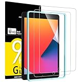NEW'C 2 Stück, Schutzfolie für iPad 9 (2021)/ iPad 8 (2020)/ iPad 7 (2019) [10,2 Zoll, 9./8. /7. Generation] Panzer Schutz Glas Folie,9H Härte,HD Displayschutzfolie und ein Ausrichtungswerkzeug