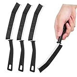 HAMPPLIES 4 Stück Teiliges Eck Fugenreinigungsbürsten mit Harten Borsten Ergonomisch Geformt für Fliesen Bad und Fensterfugen Vielseitig Einsetzbar Komfortabler Griff Platzsparend mit