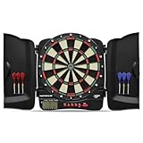 Carromco Elektronische Dartscheibe Panthera-301 – Softdartboard mit 4-Loch-Abstand für 1–8 Spieler, 32 Spiele & 500 Varianten, inkl. Softdarts, rot-grün-beige-schwarz, 46x44,8x3,8cm