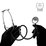 Flachkopf Stethoskop, Med-Comfort, schwarz, 1 Stück - Hochwertiges Stethoskop für Ärzte und Krankenschwestern