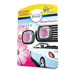 Febreze Autolufterfrischer Duo-Pack Blütenhauch, 2x2ml, entfernt selbst festsitzende Gerüche