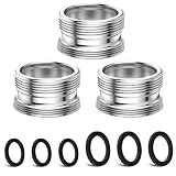3 Stück Wasserhahn-Adapter-Set, CNYMANY Außengewinde M20 mm auf Außengewinde M24 mm Küchenbelüfter-Adapter-Set Spülbecken-Wasserhahn-Adapterschlauch Wasserfilter Standardschlauch