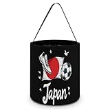 Japan-Flagge, Trikot, japanischer Fußball, Halloween-Süßigkeitentasche, Süßigkeiten-Tragetasche, Eimertaschen, Partyzubehör für Damen und Herren