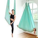 Yosana Hängematte | Komplettset inkl. Befestigung | TÜV geprüft | Nylon Tuch 5m x 2,6m (Mintgrün (1 Set))