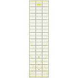 SEMPLIX Patchwork-Lineal Quilt-Lineal, transparent, mit cm-Skala und Winkelfunktionen, ideal für Patchwork und zum Basteln, 60 x 15 cm (gelb)