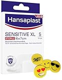 Hansa plast Sensitive XL - 6 x 7 cm - 5 Pflaster Sensitiv ▓ Wundpflaster sanft Wundverband guter Halt, sanft zu entfernen +gratis ManyMore Radierer