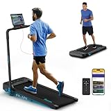 Riksion Laufband für Zuhause mit Neigung, Walking Pad bis 14 km/h, Treadmill Klappbar mit 12 Voreingestellte Programme, Elektrisches Laufband mit LED-Anzeige, Fernbedienung und App