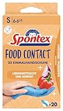 Spontex Food Contact, 20 Einmalhandschuhe aus Nitril, lebensmittelecht, latexfrei und ungepudert, Größe S (1 x 20 Stück)