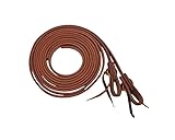 Pferdegeschirr-Zügel aus geöltem Premium-Leder, 1,6 cm x 2,4 m, langlebig, Western-Reit- und Fahrzügel, robuste Reitausrüstung für Training, Rancharbeit und Wettkampf, Braun
