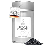 Boomers Gourmet - Hawaii Meersalz Black Lava I Schwarzes Salz aus Hawaii I Exotisches Finishing Salz mit Aktivkohle – Perfekt für Fisch, Fleisch und Pasta - Gewürzdose 11,5 cm - 200 g