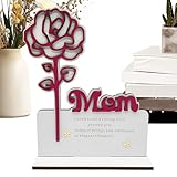 Bexdug Muttertagsdekoration | Holzblumen Deko | Muttertagsdekoration Tischdekoration Für Wohnzimmer Schlafzimmer Büro Hausdekoration Geschenkidee