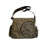 BXCNCKD Herren Koreanische Canvas Tasche Herren Umhängetasche Männer Große Kapazität Computer Casual Tasche, Militär, Grün, Einheitsgröße