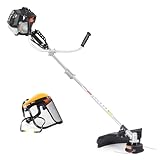 Wiltec 3in1 Benzin Multitool 1,9 kW Gartengerät mit Rasentrimmer, Freischneider und Motorsense, Multigartengerät mit Zubehör für Gartenpflege