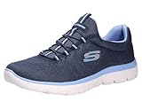 Skechers Damen Summits Artistry Chic Sneaker, Marineblauer Netzbesatz, 43 EU