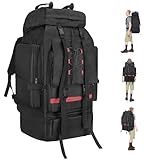 Yaskyly 130L Wanderrucksack Reiserucksack Herren Damen Große Trekkingrucksack Campingrucksack mit Reflexstreifen Outdoor Sport Reise Tagesrucksack Militärischer taktischer Rucksack Geschenke
