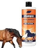 Yianyal Pferdeshampoo, Mähne und Schwanzkonditionierer – 500 ml Fress-Shampoo & Fresskamm – Duschbad-Lösung, Pferdepflege-Zubehör, Hinzufügen von