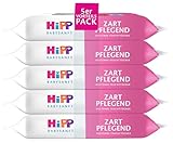 HiPP Babysanft Feuchttücher Zart Pflegend, 720 Stück (3er Pack mit je 5 x 48 Tücher), mit Bio-Mandelextrakt, besonders hautverträglich, für die sanfte Reinigung zarter Haut