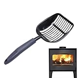 Ausgehöhlte Ascheschaufel Für Den Kamin – 40 Cm Große Ascheschaufel Aus Metall, Eisenkohle | Hitzebeständige Feuerstelle, Kamin-Grill-Werkzeug, Outdoor-Grillzubehör Für Das Kochen Im Hausgarten