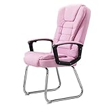 ASumPio Computerstuhl Ergonomischer Gaming-Stuhl Aus Stoff Mit Gewölbten Füßen Und Hoher Rückenlehne Büro-Computerstuhl Doppelschichtiges Verpackungsdesign Büro-Schreibtischstuh,Pink