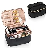 Kosmetiktasche Damen, Groß Make Up Tasche Reise Kosmetikkoffer für Frauen Travel Makeup Bag Cosmetic Bag mit Griff und Teiler