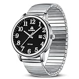 Herren Uhr Uhren Analog Quarzuhr Wasserdicht Armbanduhr Herren Easy Reader 38mm Erweiterungs Band Fashion Business Armbanduhr mit Datum