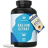 Kalium Potassium – 400 Kapseln – 2.222mg pro Tag – Kaliumcitrat mit 800mg elementarem Kalium – 6 Monate Vorrat – Hergestellt & laborgeprüft in DE – Vegan, ohne Zusätzen – TRUE NATURE
