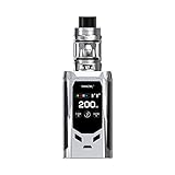 SMOK E-Zigarette, SMOK R-Kiss 200W-Kit mit TFV-Mini V2 Tank-2ml, kein Nikotin(Silber schwarz)