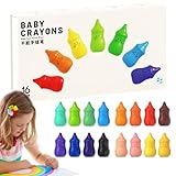 Holdes Leicht zu greifende Wachsmalstifte, leicht zu greifende Buntstifte für Kleinkinder, Flaschenform, Malwachsmalstifte, Kunstbedarf für Mädchen, Kinder,